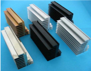 The anodization of a heat sink